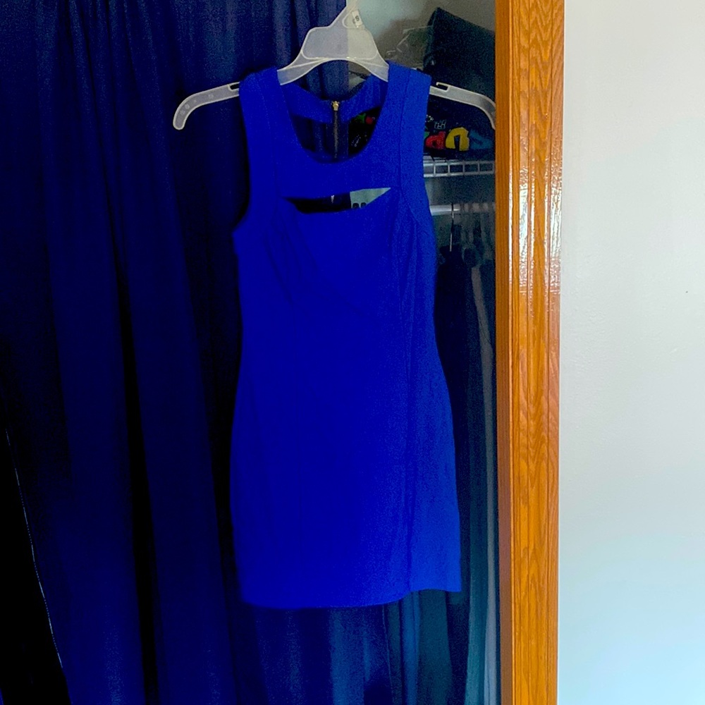 Royal blue mini dress, size small